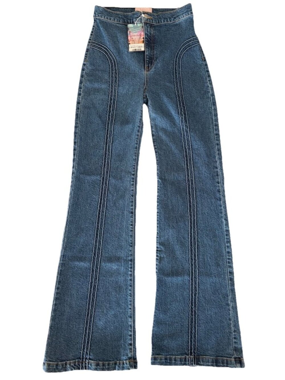 Revice Women’s Jeans Blue Rollergirl Flare High Rise 90s Hippie Retro Size 30